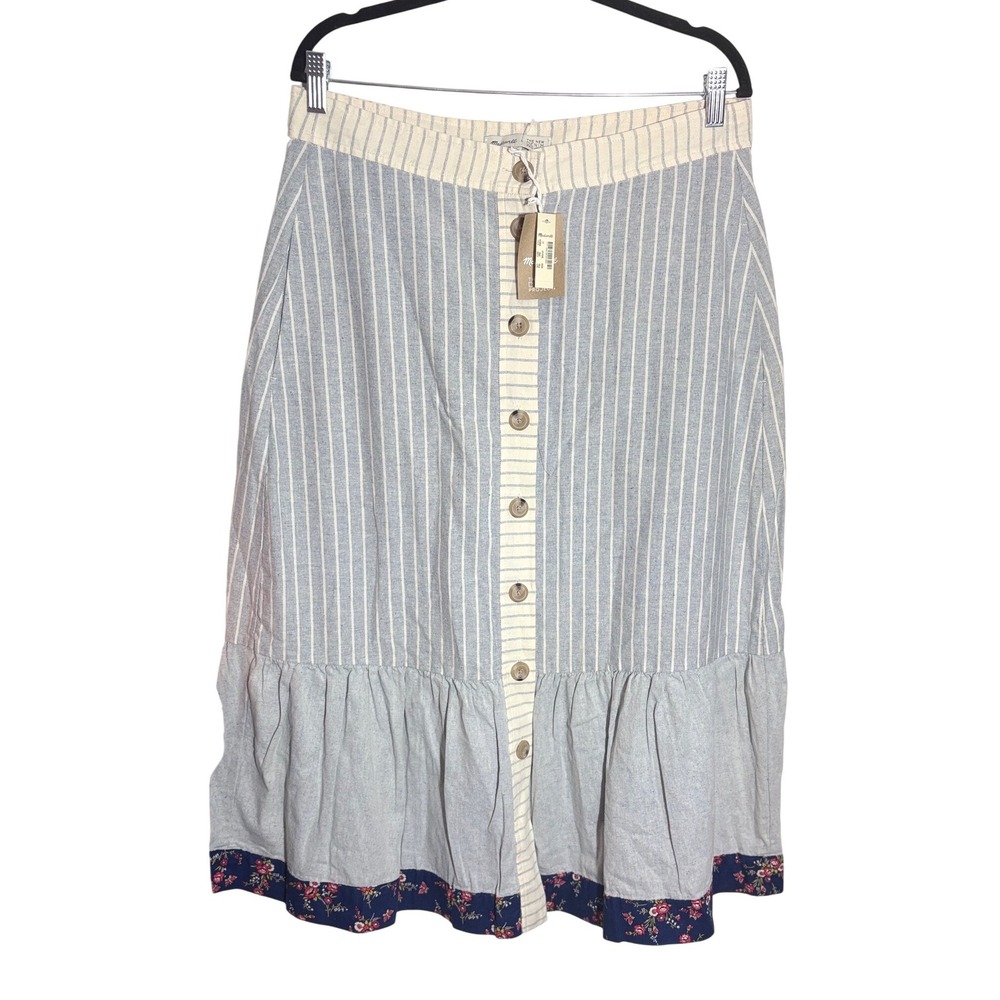 Madewell X The New Denim Project Patchwork Skirt NWT sz 14
